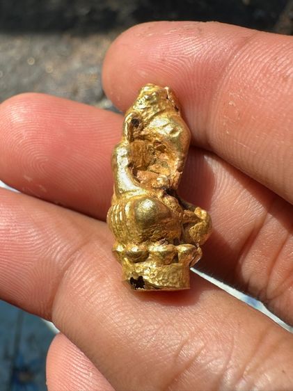 พระพิฆเนศนั่งบัว กรุวัดมหาธาตุลพบุรี แก่ทองโบราน มีคราบกรุ เดิมๆ รูปที่ 11