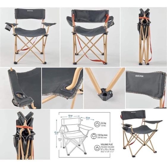 ปล่อย เก้าอี้แคมป์ QUECHUA ขนาดใหญ่รุ่น BASIC XL มือ 1 ไม่เคยใช้งานใดๆ เก็บใส่ถุงไว้ 💰ปล่อย 900 ราคาสำหรับรับเองเท่านั้น รูปที่ 9