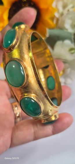 (sale,4,900) กำไลเงินแท้ชุบทอง รูปที่ 2