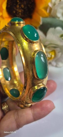 (sale,4,900) กำไลเงินแท้ชุบทอง รูปที่ 4