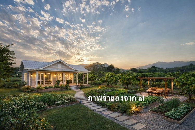 สวนลำไยวิวสวย หน้าวิวภูเขา ข้างๆ ลำเหมือง น้ำดีตลอดปี รูปที่ 2