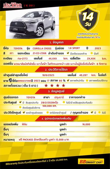 Toyota Corolla Cross 2023 1.8 Sport Utility-car เบนซิน ไม่ติดแก๊ส เกียร์อัตโนมัติ เทา รูปที่ 2