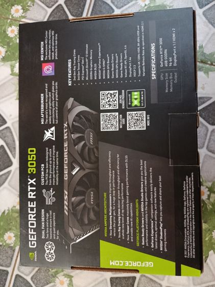 VGA MSI GeForce RTX 3050 VENTUS 2X 6G OC GDDR6 รูปที่ 7