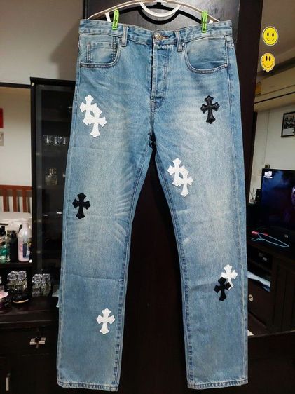 ฟ้า อื่นๆ แขนยาว Levi's กางเกงยีนส์ ลีวาย x โครมฮาร์ด เอว 30-32