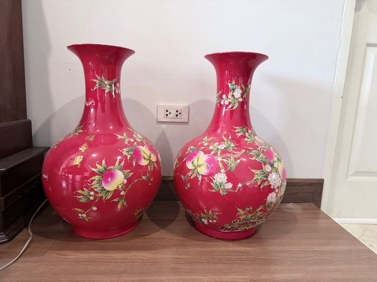 ของตกแต่งบ้านอื่นๆ แจกันเซรามิกจิ่งเต๋อเจิ้น แจกันทรงลูกบอลท้องป่อง