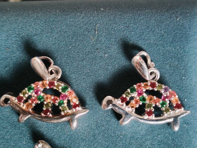 สร้อยคอและจี้ จี้เต่าเงินแท้ 925 