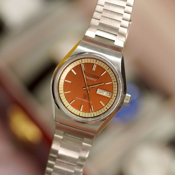 น้ำตาล นาฬิกา Citizen Ref.4-730011 TA 