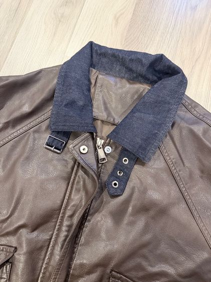 เสื้อแจ็คเก็ตหนังสีน้ำตาล รูปที่ 3