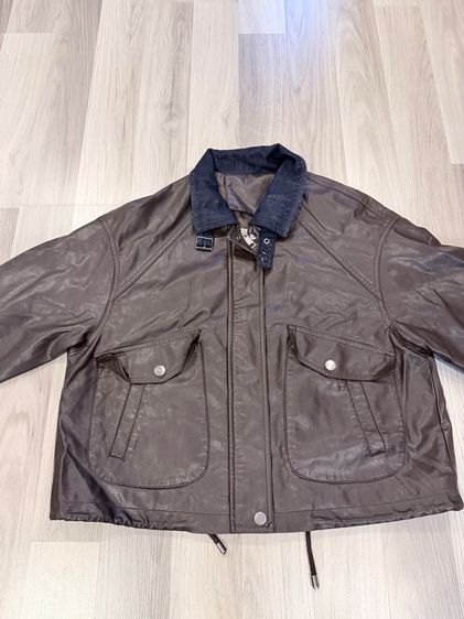 เสื้อแจ็คเก็ตหนังสีน้ำตาล รูปที่ 2