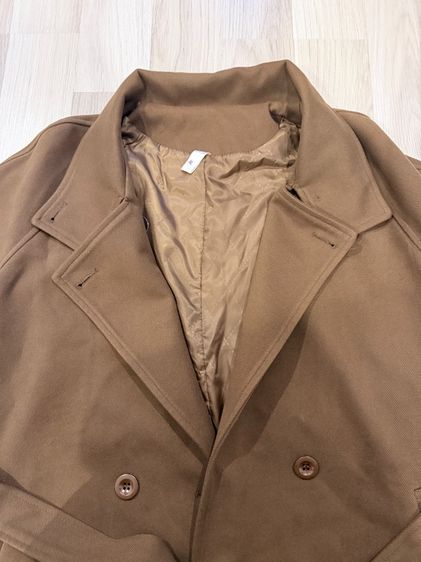 เสื้อโค้ทยาว สีน้ำตาล รูปที่ 3