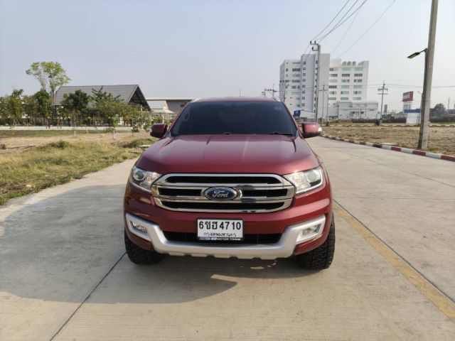 Ford Everest 2017 3.2 Titanium 4WD Utility-car ดีเซล เกียร์อัตโนมัติ แดง รูปที่ 2