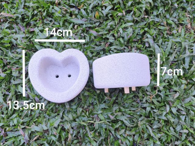 กระถางรูปหัวใจ ทำจากอิฐมวลเบา รูปที่ 5