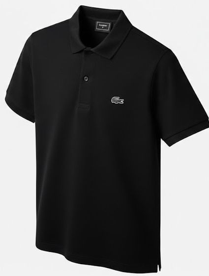 LACOSTE Slim Fit Stretch Mini Piqué Polo Shirt  รูปที่ 7