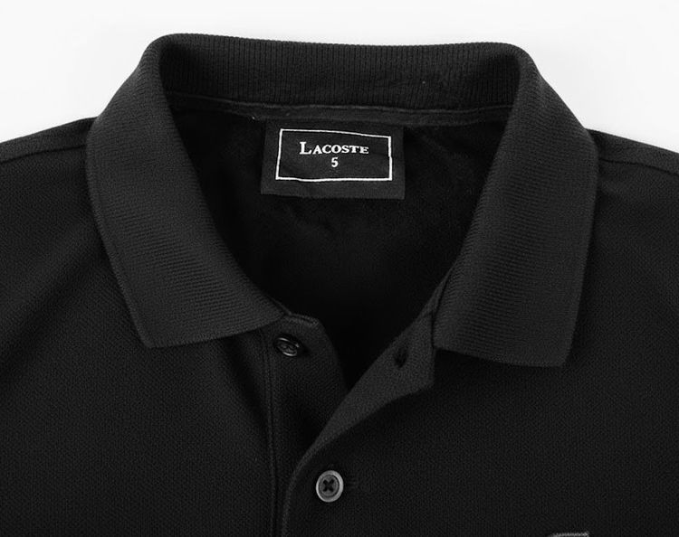 LACOSTE Slim Fit Stretch Mini Piqué Polo Shirt  รูปที่ 3