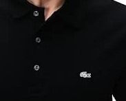 LACOSTE Slim Fit Stretch Mini Piqué Polo Shirt  รูปที่ 6