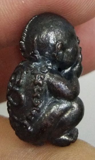 3042-กุมารทองดูดรกบันดาลโชค หลวงพ่อเมียน วัดจะเนียงวนาราม จ.บุรีรัมย์ เนื้อทองแดงรมดำ พร้อมกล่องเดิมๆ รูปที่ 17