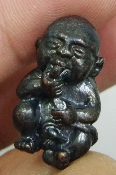 3042-กุมารทองดูดรกบันดาลโชค หลวงพ่อเมียน วัดจะเนียงวนาราม จ.บุรีรัมย์ เนื้อทองแดงรมดำ พร้อมกล่องเดิมๆ รูปที่ 9