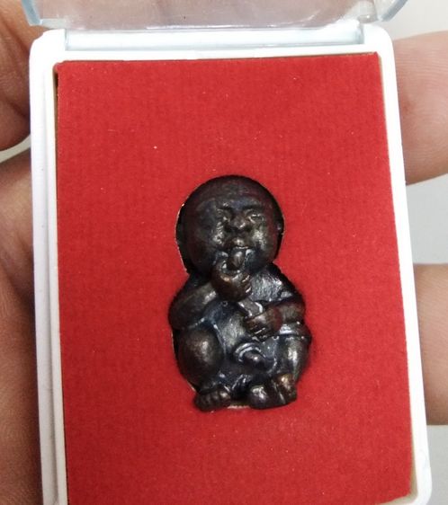 3042-กุมารทองดูดรกบันดาลโชค หลวงพ่อเมียน วัดจะเนียงวนาราม จ.บุรีรัมย์ เนื้อทองแดงรมดำ พร้อมกล่องเดิมๆ รูปที่ 11