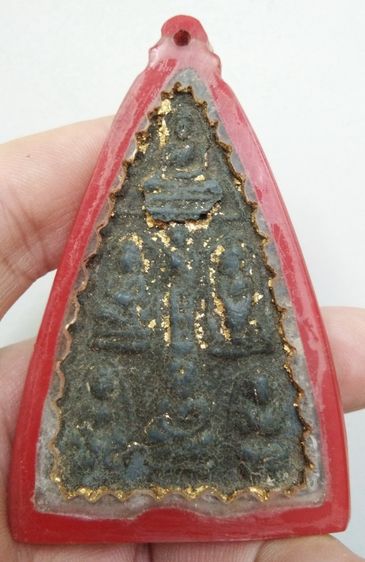 3047-เหรียญหล่อพระเนื้อชินตะกั่วเก่า พระพิจิตร ยอดซุ้ม เลี่ยมกรอบเปิดหน้าแบบโบราณ รูปที่ 8