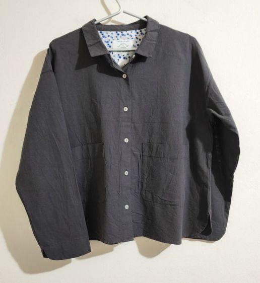 เชิ้ตสีเทาเข้ม ทรงหลวม รูปที่ 5