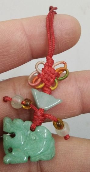 3054-เครื่องรางของมงคล ปี่เซี๊ยะหินหยกเขียว ใช้เรียกทรัพย์ คุ้มครอง คุ้มภัย และโชคลาภ เป็นสายสำหรับร้อยสายโทรศัพท์ หรือแขวนไว้หน้าห้างร้านเพ รูปที่ 7