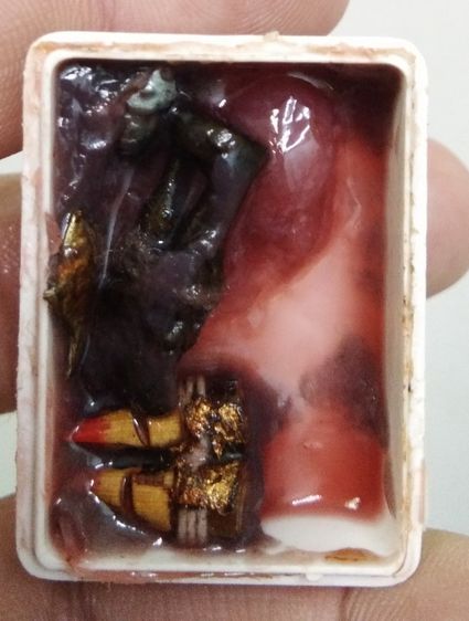 3055-สีผึ้งยอดสเน่หา ครูบาวัง วัดบ้านเด่น จ.ตาก ฝังอิ้นคู่ สาริกา และตะเพียนเงินตะเพียนทอง รูปที่ 14