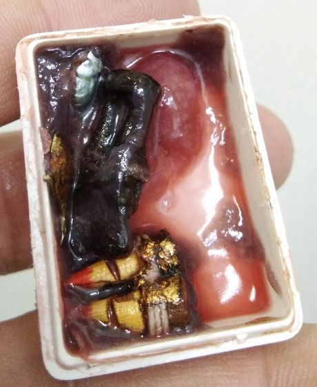 3055-สีผึ้งยอดสเน่หา ครูบาวัง วัดบ้านเด่น จ.ตาก ฝังอิ้นคู่ สาริกา และตะเพียนเงินตะเพียนทอง รูปที่ 16