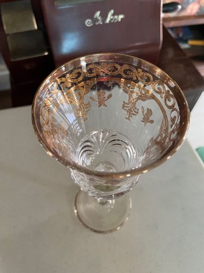 ขวดแก้วคริสตัลเคลือบทอง รูปที่ 2