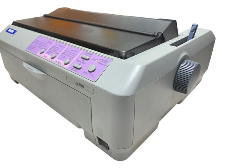 Epson LQ-590 (มือสองพร้อมใช้งาน สภาพใหม่) เครื่องพิมพ์ด็อทเมตริกซ์แคร่สั้น 24 เข็ม ปริ้นใบเสร็จ กระดาษต่อเนื่อง 5 ชั้น  รูปที่ 3