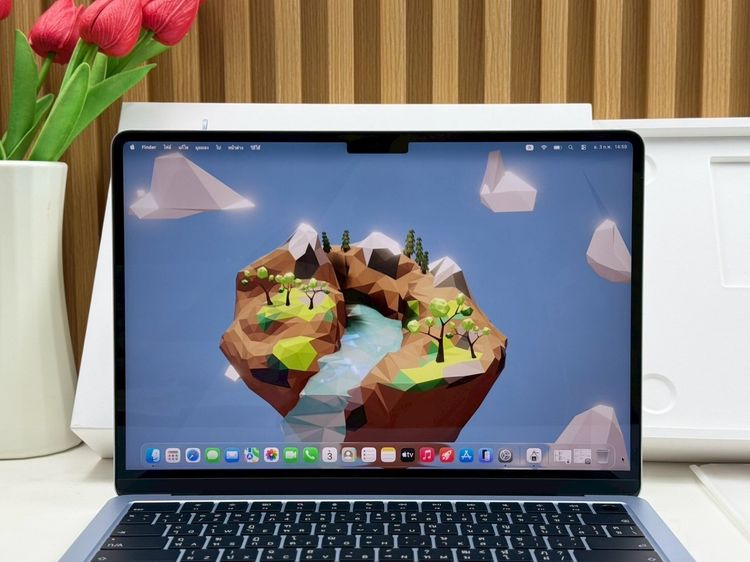 แมค โอเอส 16 กิกะไบต์ อื่นๆ ใช่ MacBook Air 13.6-inch M4 2025 Ram16GB SSD256GB SkyBlue apple care 3 October 2026