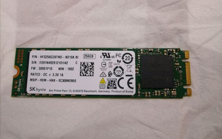 ที่เก็บข้อมูลและเมมโมรี่การ์ด SSD 256GB SK Hynix  M.2 Internal 6Gb SSD Drive