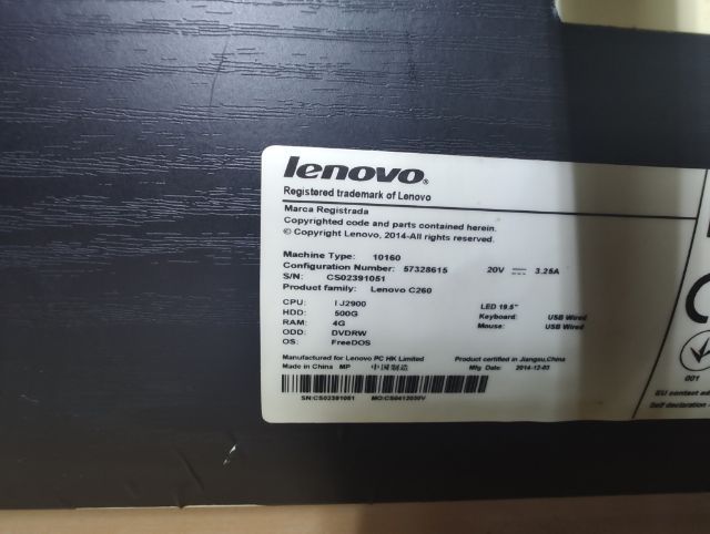 สุดคุ้มคอมALL IN ONE LENOVO C260 จอใหญ่19.5นิ้ว CPU PentiumJ2900 Ram4 HDD500 Win 10 Pro 1500 พอ รูปที่ 9