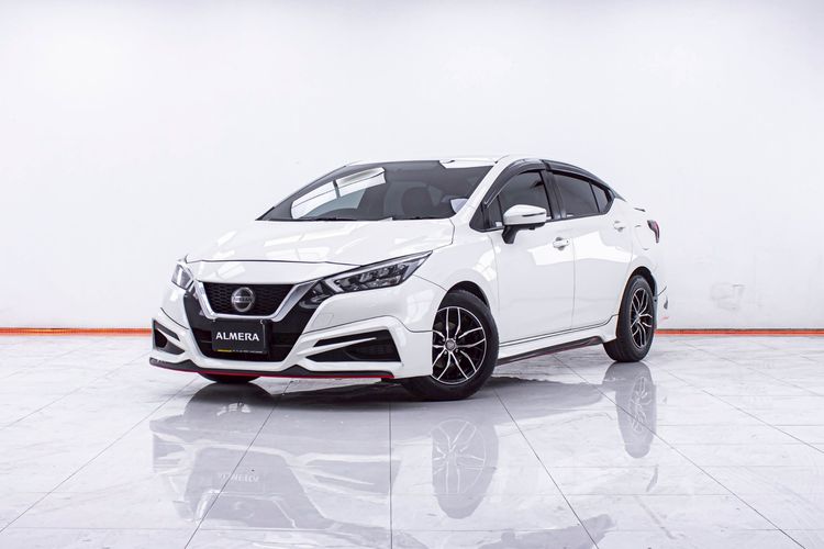 Nissan Almera 2021 1.0 V Sedan เบนซิน ไม่ติดแก๊ส เกียร์อัตโนมัติ ขาว