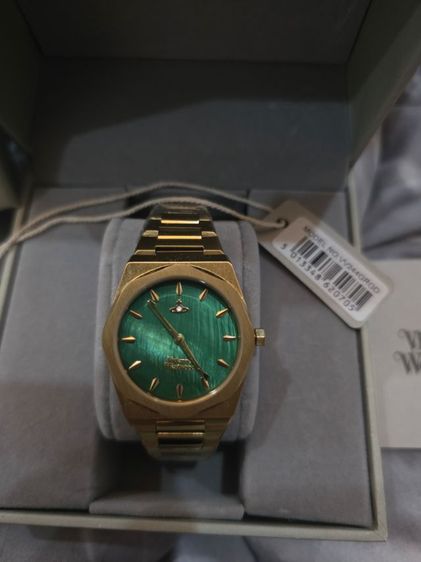 นาฬิกา Vivienne Westwood limehouse 34mm Gold Green สภาพสวยๆ 3,800บาท พร้อมกล่อง ถุง รูปที่ 4