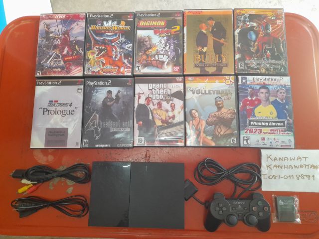 Sony เครื่องเกมส์โซนี่ เพลย์สเตชั่น PS2 (Playstation 2) เชื่อมต่อไร้สายไม่ได้ เครื่องเล่นเกม PS2 90006a