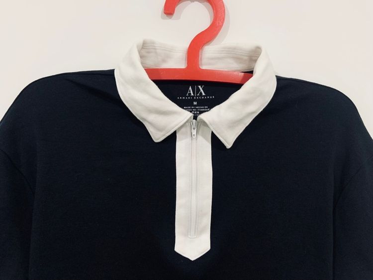 เสื้อโปโล A X ARMANI EXCHANGE แท้ 💯 size M อก 20.5 ยาว 27 นิ้ว สภาพดีมาก สีดำเข้ม ดีเทลรูดซิป ทรงสวย เนื้อผ้าดีมาก หายากน่าสะสมครับ รูปที่ 4