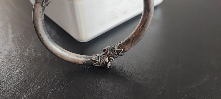 กำไลเงินแท้ งานนอกหัวแพะประมานปี1960 รูปที่ 5