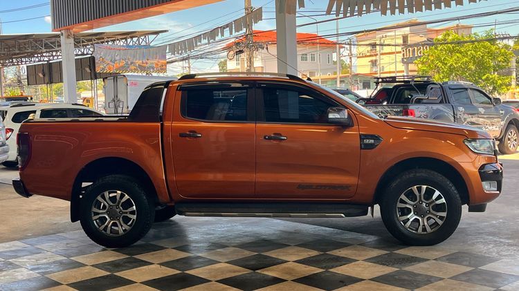 Ford Ranger 2016 2.2 Hi-Rider Wildtrak Pickup ดีเซล ไม่ติดแก๊ส เกียร์อัตโนมัติ ส้ม รูปที่ 4