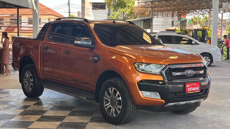 Ford Ranger 2016 2.2 Hi-Rider Wildtrak Pickup ดีเซล ไม่ติดแก๊ส เกียร์อัตโนมัติ ส้ม รูปที่ 3