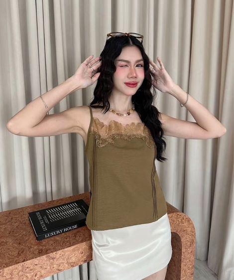 ไม่มีแขน อื่นๆ ฟรีไซส์ เสื้อเชิ้ตและเสื้อผู้หญิง Instagram Brand (IG Brands) เสื้อสายเดี่ยวแฟชั่น