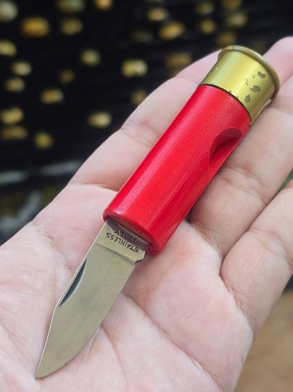 มีดพับทรงลูกกระสุน STAINLESS ITALY งานเก่านอก 