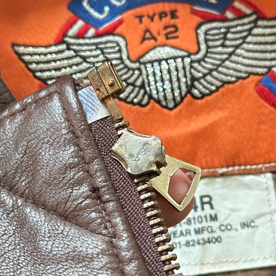 Vintage 80s Cooper Sportswear Type A-2 Flight Leather Military รูปที่ 4