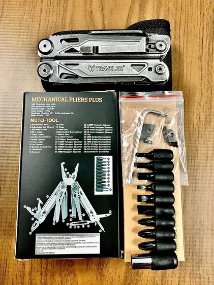 มัลติทูล ตัวท็อป สีเทา Traveler Plus 36 in 1 ของแท้ คีมอเนกประสงค์ พร้อมชุดหัวต่อ Bit Kit Traveler Muttitool 36 in 1 รูปที่ 4