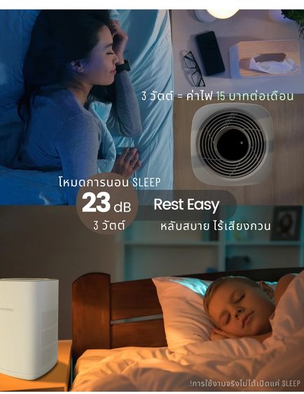 🔥สูดอากาศสวิสในคอนโด ค่าไฟแค่ 15฿ต่อเดือนด้วย เครื่องฟอก Airversa 97ตรม. USA จอPM2.5แม่น เล็กเงียบไฟ เชื่อม iPhone รูปที่ 3