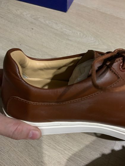 รองเท้าผ้าใบหนังแท้  Handmade sneakers ของใหม่ รูปที่ 11