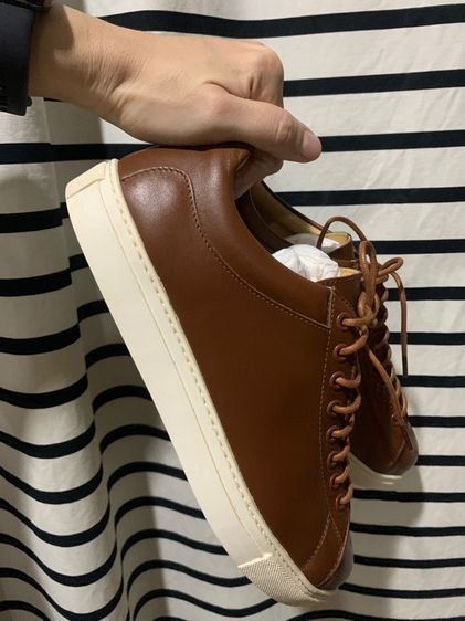 รองเท้าผ้าใบหนังแท้  Handmade sneakers ของใหม่ รูปที่ 6