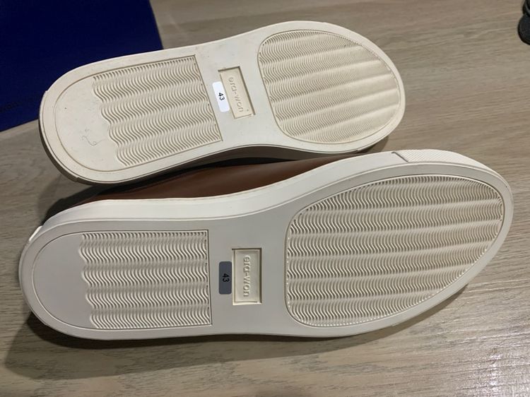 รองเท้าผ้าใบหนังแท้  Handmade sneakers ของใหม่ รูปที่ 15