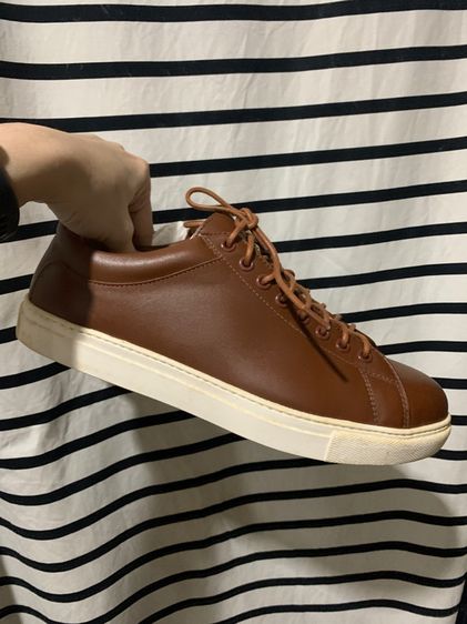 รองเท้าผ้าใบหนังแท้  Handmade sneakers ของใหม่ รูปที่ 14