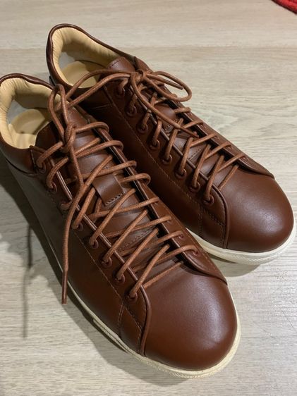 รองเท้าผ้าใบหนังแท้  Handmade sneakers ของใหม่ รูปที่ 10