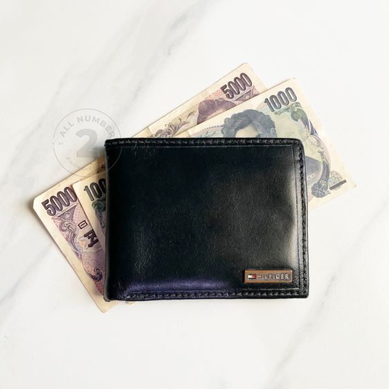 อื่นๆ หนังแท้ ไม่ระบุ ดำ TOMMY HILFIGER Wallet แบรนด์แท้ นำเข้า JAPAN
